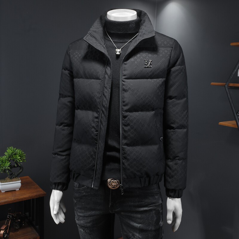 Y9560P3302024高端冬季90%白鸭绒提花立领羽绒服假模385,男装羽绒服,钱塘6016-1(原3019)