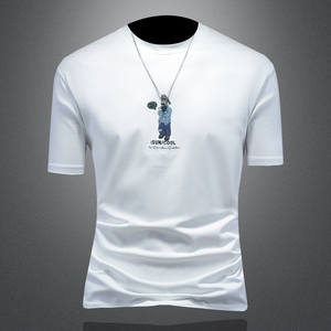 2025年新款微阔短袖T恤 钱塘3019 TX83019 P65 镂空，男装T恤，钱塘6016-1(原3019)