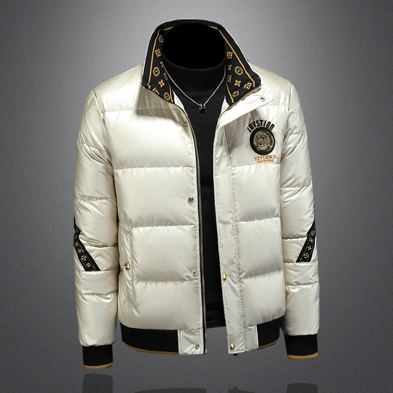 Y9855P3352025高端冬季90%白鸭绒绣花立领羽绒服镂空365，男装羽绒服，钱塘6016-1(原3019)