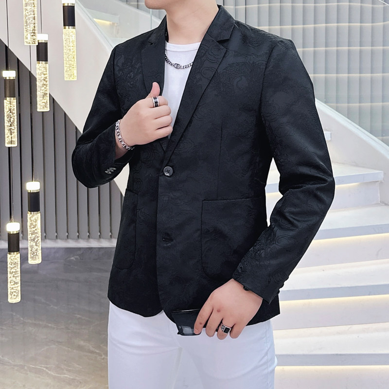 2026年新款高端提花休闲小西装钱塘3019X6703P160真模,男装西服套装,钱塘6016-1(原3019)