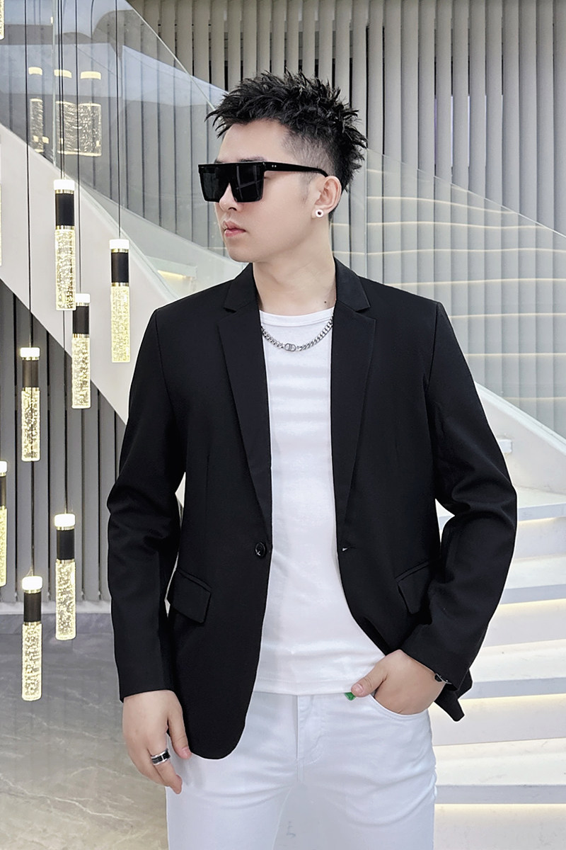 2026年新款高端纯色休闲小西装钱塘3019X6707P155真模,男装西服套装,钱塘6016-1(原3019)