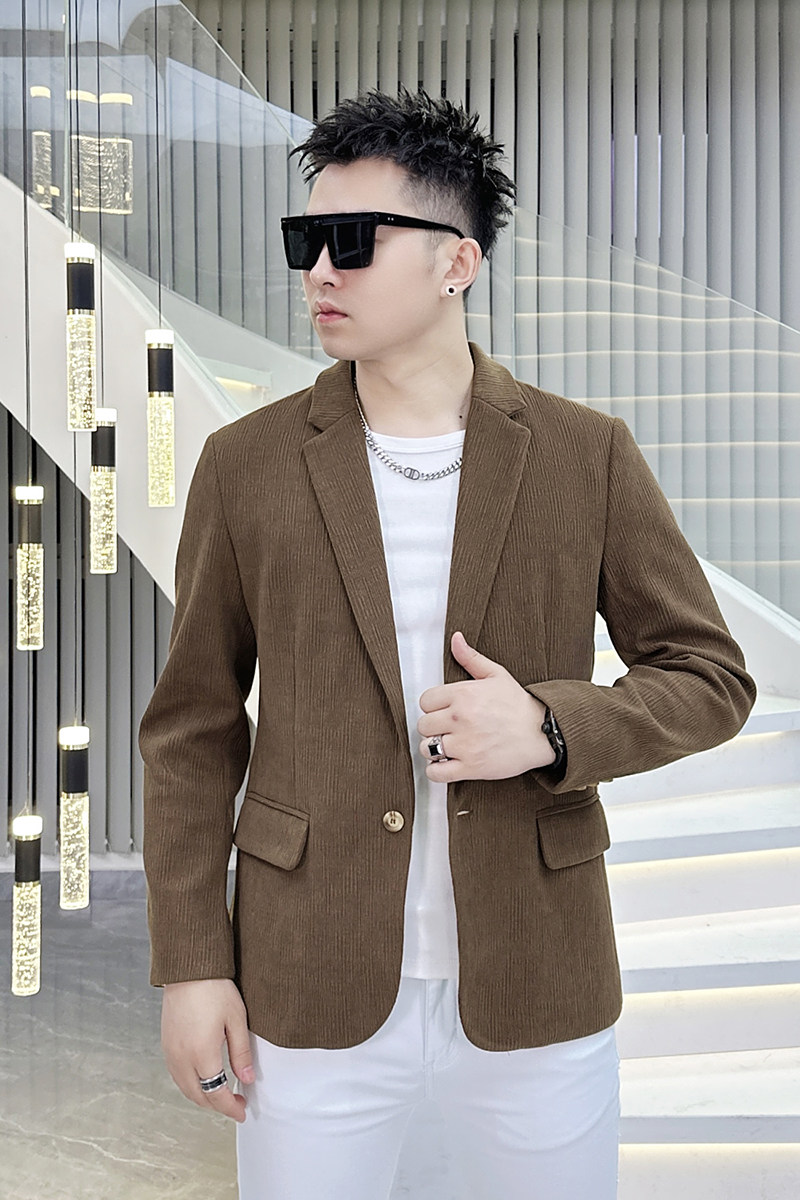 2026年新款高端纯色休闲小西装钱塘3019X6706P165真模,男装西服套装,钱塘6016-1(原3019)