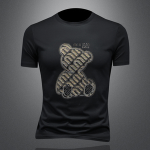 商标已注册2025年新款短袖T恤3019 TX3002 P75 镂空，男装T恤，钱塘6016-1(原3019)