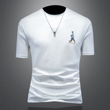 2025年新款微阔短袖T恤钱塘3019TX83027P65镂空，男装T恤，钱塘6016-1(原3019)