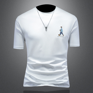 2025年新款微阔短袖T恤 钱塘3019 TX83027 P65 镂空，男装T恤，钱塘6016-1(原3019)