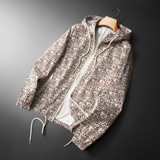 2026年新款印花连帽休闲夹克钱塘3019-JK9031P150平铺红色，男装夹克，钱塘6016-1(原3019)