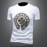 2025年新款短袖T恤钱塘3019TX3012P75镂空，男装T恤，钱塘6016-1(原3019)