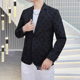 2026年新款高端植绒休闲小西装钱塘3019X6712P165真模，男装西服套装，钱塘6016-1(原3019)