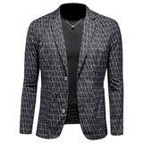 2026年新款高端休闲小西装钱塘3019X6696P160假模黑，男装西服套装，钱塘6016-1(原3019)