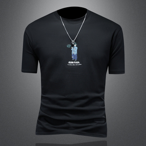 2025年新款微阔短袖T恤 钱塘3019 TX83019 P65 镂空，男装T恤，钱塘6016-1(原3019)