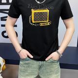 2025年新款短袖T恤钱塘3019TX3009P75真模，男装T恤，钱塘6016-1(原3019)