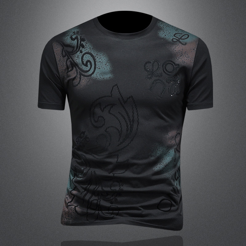 2026年新款短袖T恤钱塘3019TX3083P68镂空，男装T恤，钱塘6016-1(原3019)