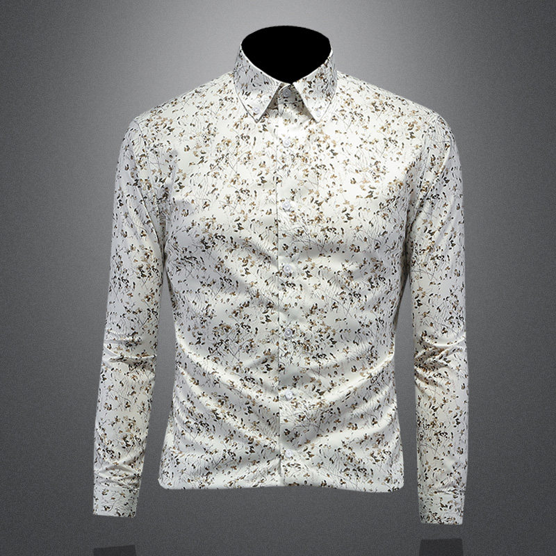 2026年新款长袖衬衫青春大码修身衬衣钱塘30199615P80镂空白色，男装衬衫，钱塘6016-1(原3019)