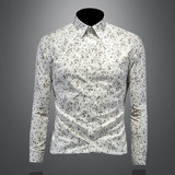 2026年新款长袖衬衫青春大码修身衬衣钱塘30199615P80镂空黑色，男装衬衫，钱塘6016-1(原3019)