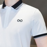 商标已注册2026年新款短袖POLO衫3019-PL3022P55真模黑色，男装T恤，钱塘6016-1(原3019)