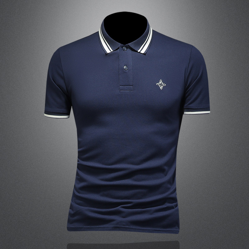 2026年新款短袖POLO衫钱塘3019PL3089P68镂空商标已注册，男装T恤，钱塘6016-1(原3019)