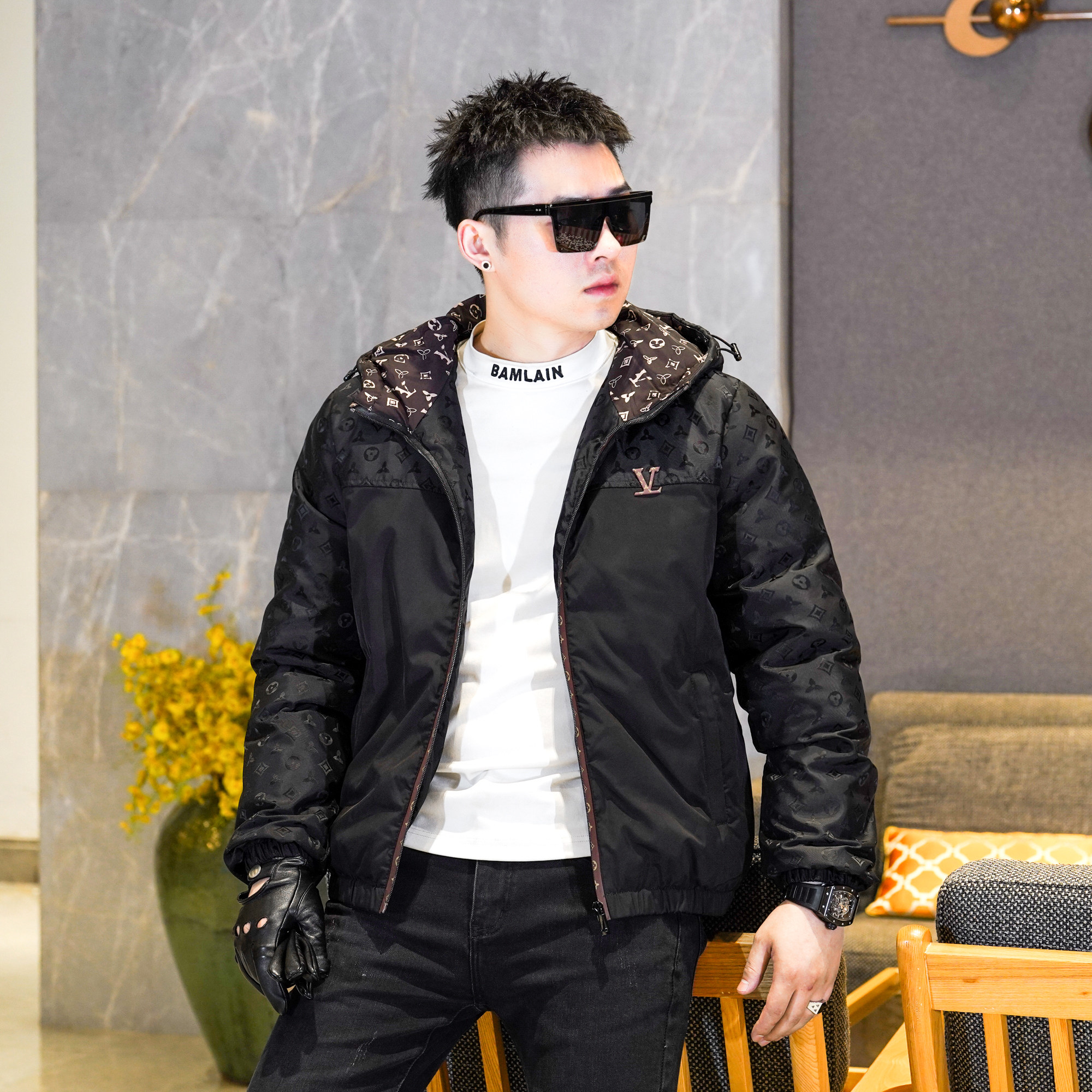 Y9896P3202026年高品质百分之90白鸭绒连帽羽绒服QT3019真模,男装羽绒服,钱塘6016-1(原3019)