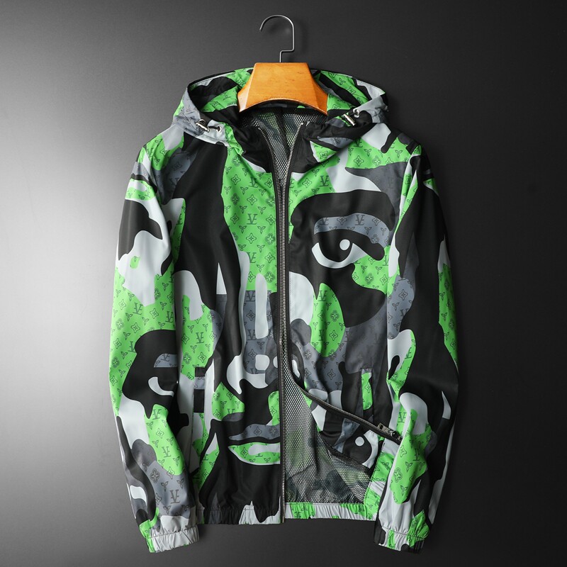 2026年新款男士韩版修身连帽夹克钱塘3019FSY9053P150平铺绿，男装防晒衣，钱塘6016-1(原3019)