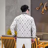 商标已注册2025年新款提花连帽休闲夹克JK58885P165真模黑色，男装夹克，钱塘6016-1(原3019)