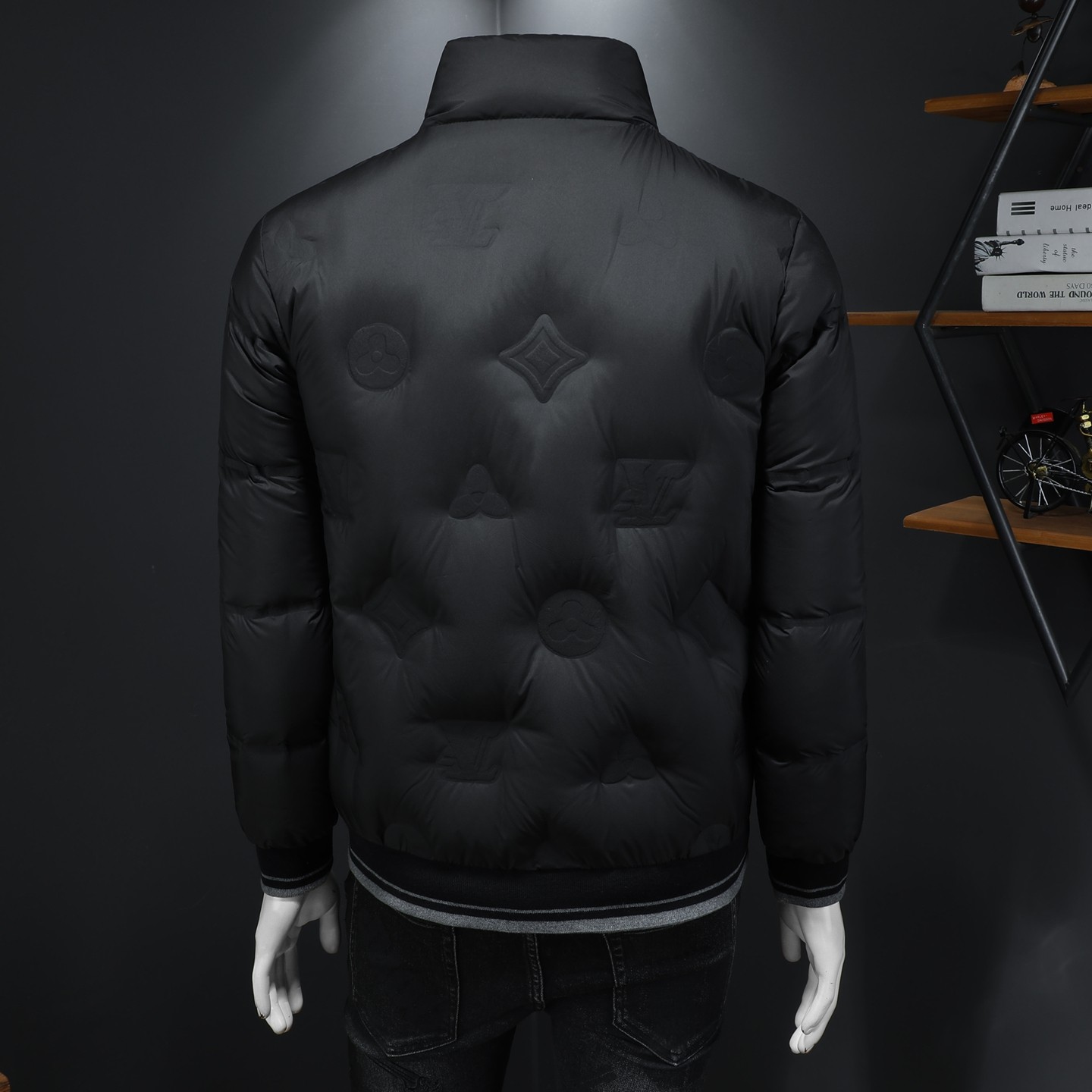 Y9820P2902025高端冬季90%白鸭绒暗花立领羽绒服假模335，男装羽绒服，钱塘6016-1(原3019)