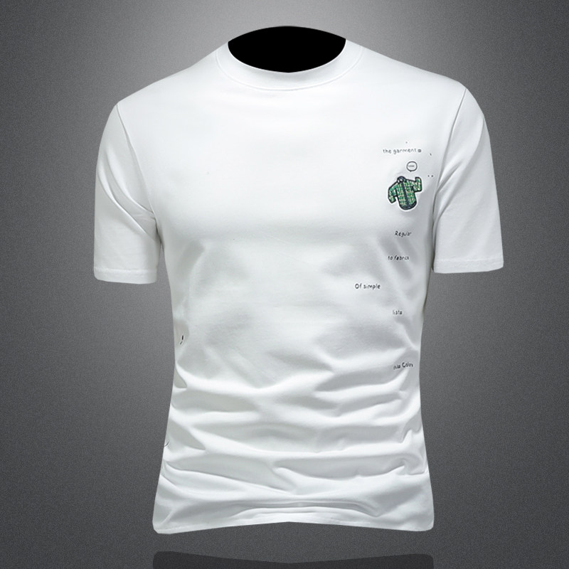 2026年新款微阔短袖T恤钱塘3019TX3081P75镂空，男装T恤，钱塘6016-1(原3019)