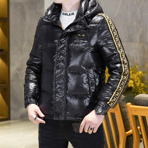 Y9572 P340 2024高端冬季90%白鸭绒亮面连帽羽绒服  真模 385图片