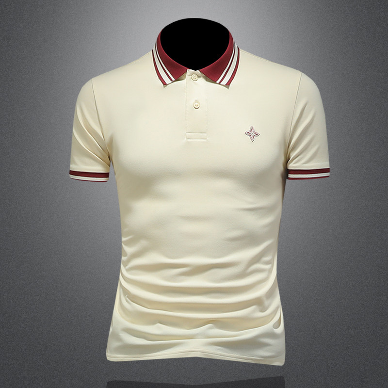 2026年新款短袖POLO衫钱塘3019PL3089P68镂空商标已注册，男装T恤，钱塘6016-1(原3019)