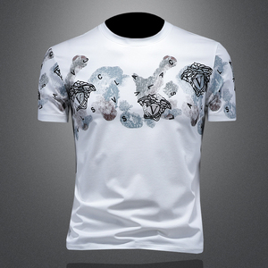 2025年新款短袖T恤 钱塘3019 TX3013 P80 镂空，男装T恤，钱塘6016-1(原3019)