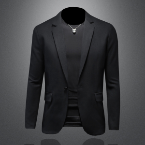 2024年新款高端纯色休闲小西装 钱塘3019X6718 P155镂空,男装西服套装,钱塘6016-1(原3019)