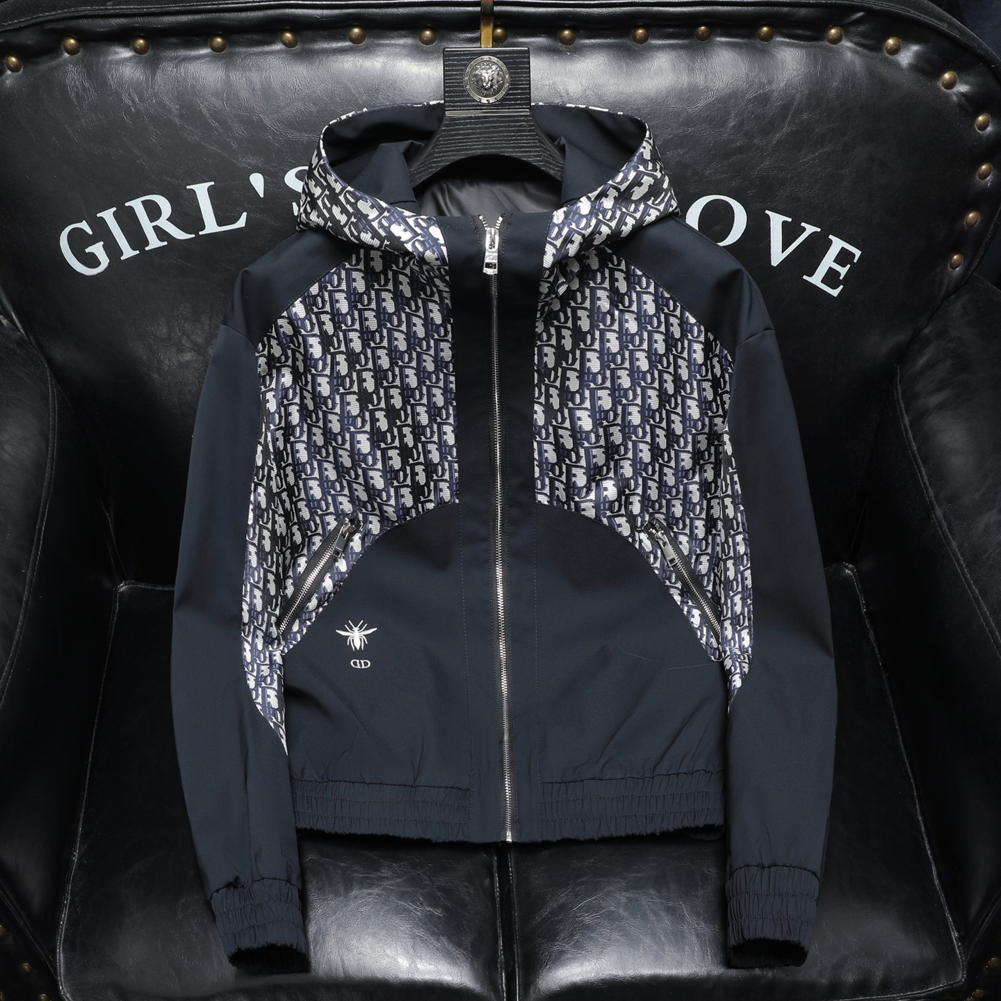 2026年新款连帽休闲夹克钱塘3019-JK9297P155沙发蓝，男装夹克，钱塘6016-1(原3019)