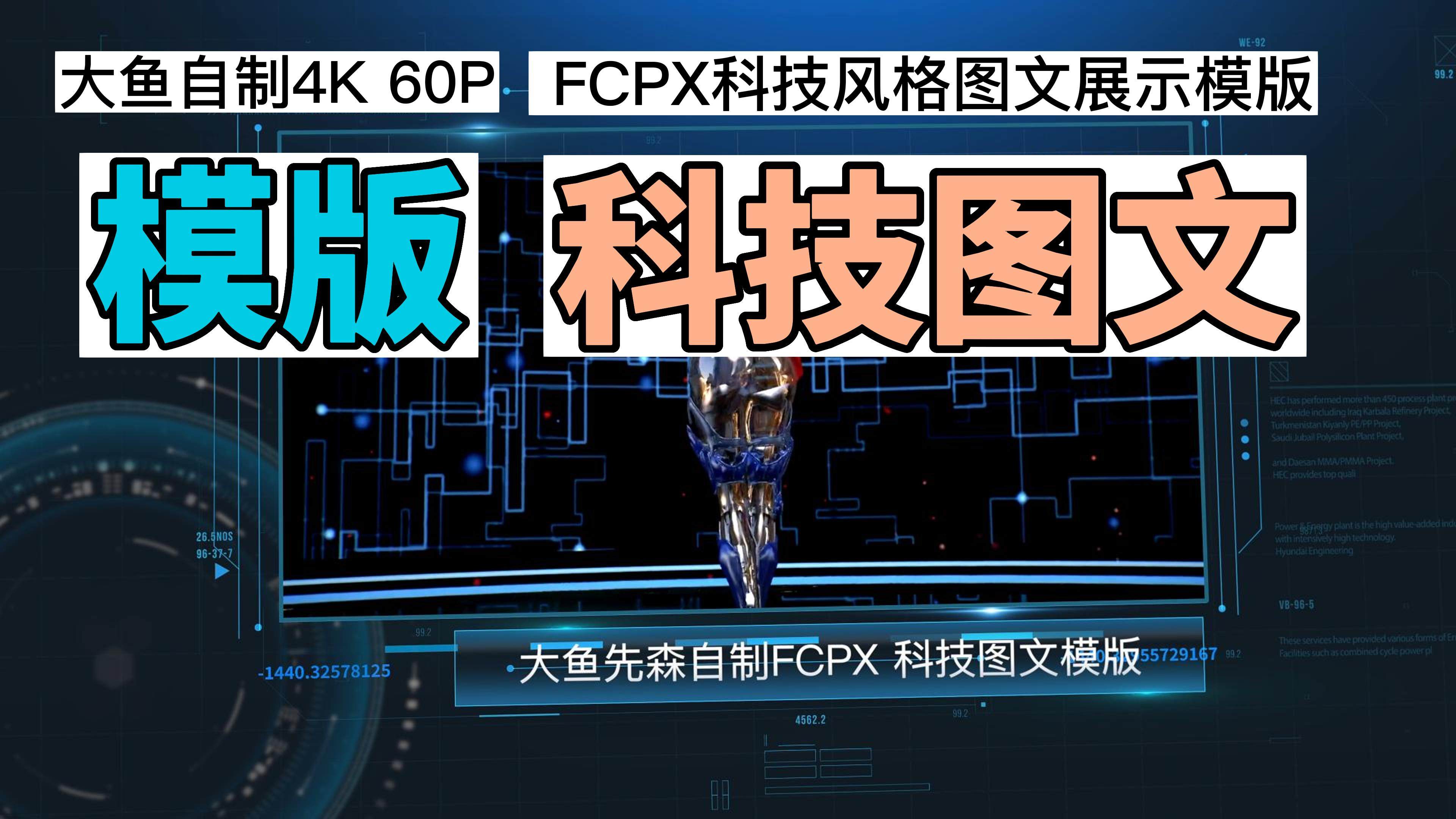 大鱼自制 fcpx科技图文展示模版