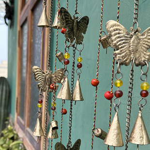 印度手工铜制铃铛挂饰客厅玄关民宿瑜伽馆隔断装饰风铃串门帘挂帘