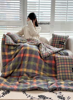 全棉抱枕两用被子车用午睡枕头被毯子二合一车载汽车靠枕折叠毯子