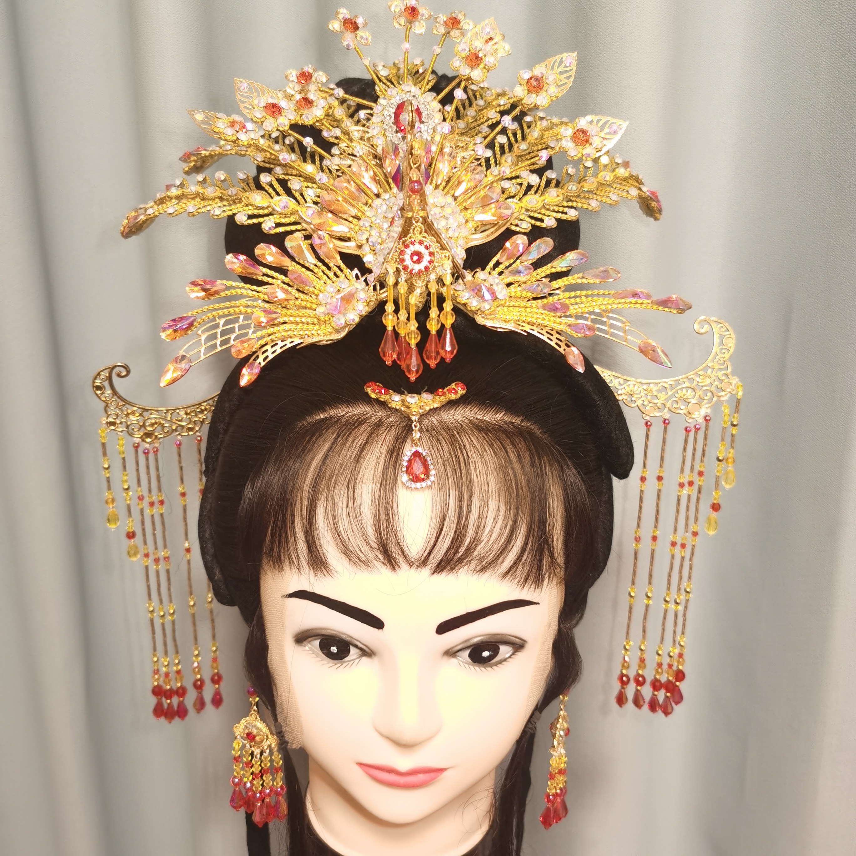 戏曲剧头饰大全花旦正凤钗复古宫廷京越剧黄梅戏粤剧皇后妃配饰品