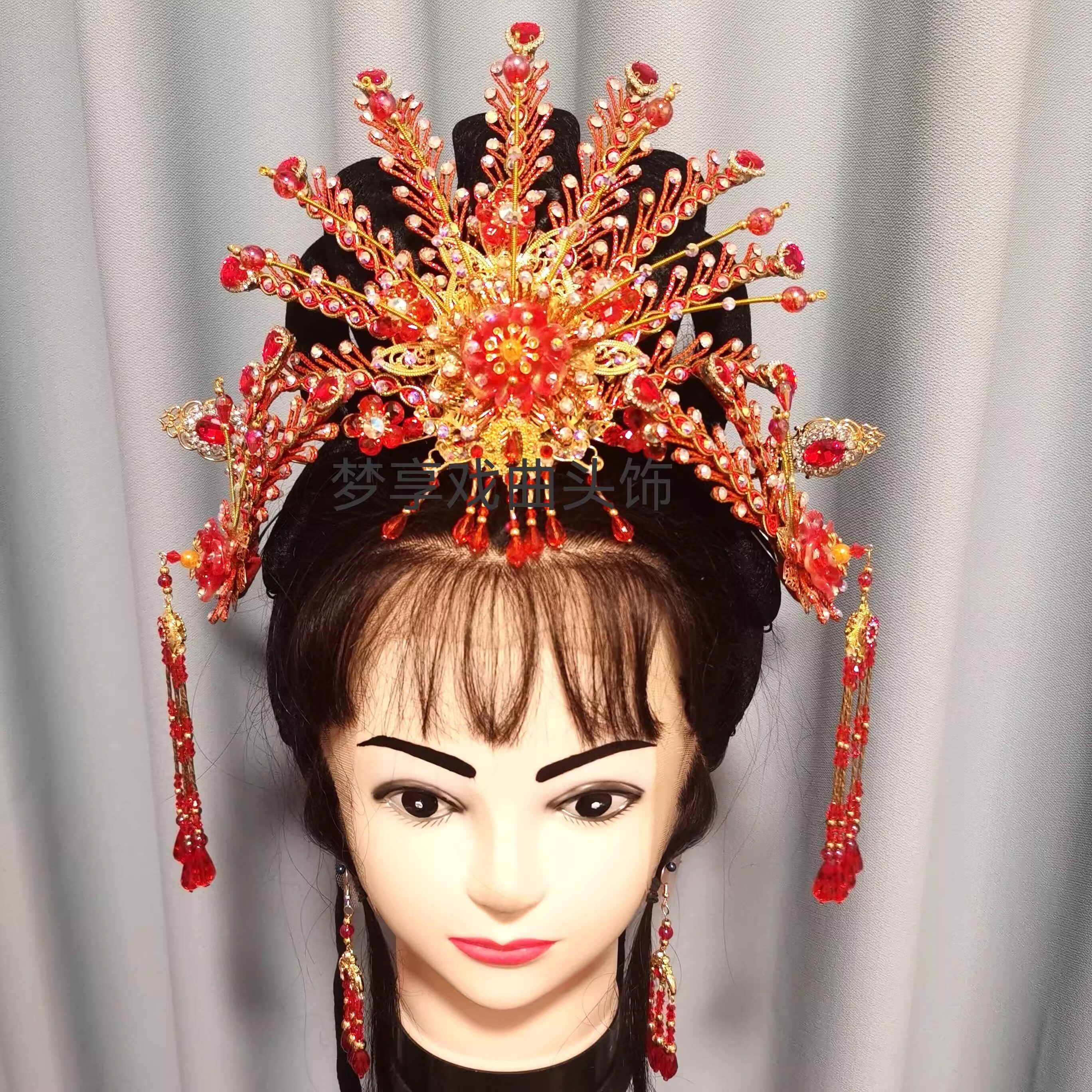 婚礼头饰结婚花冠戏曲花旦发饰
