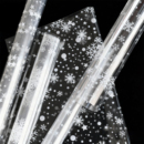 圣诞节雪花玻璃纸加厚透明鲜花包装 纸平安夜花束包花材料花艺资材