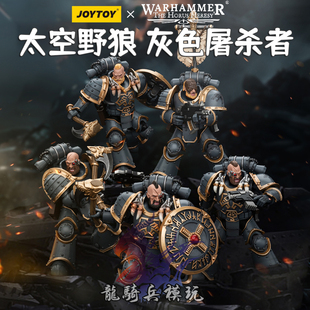 JOYTOY暗源战锤荷鲁斯之乱太空野狼灰色屠杀者小队可动兵人模型