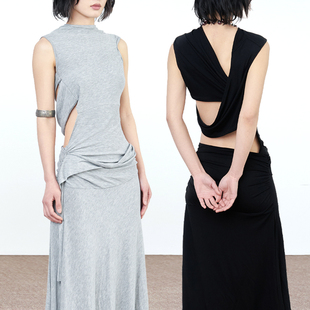 TROPICEYE 25原创高弹解构不规则显瘦连衣裙高级感无性别气质长裙