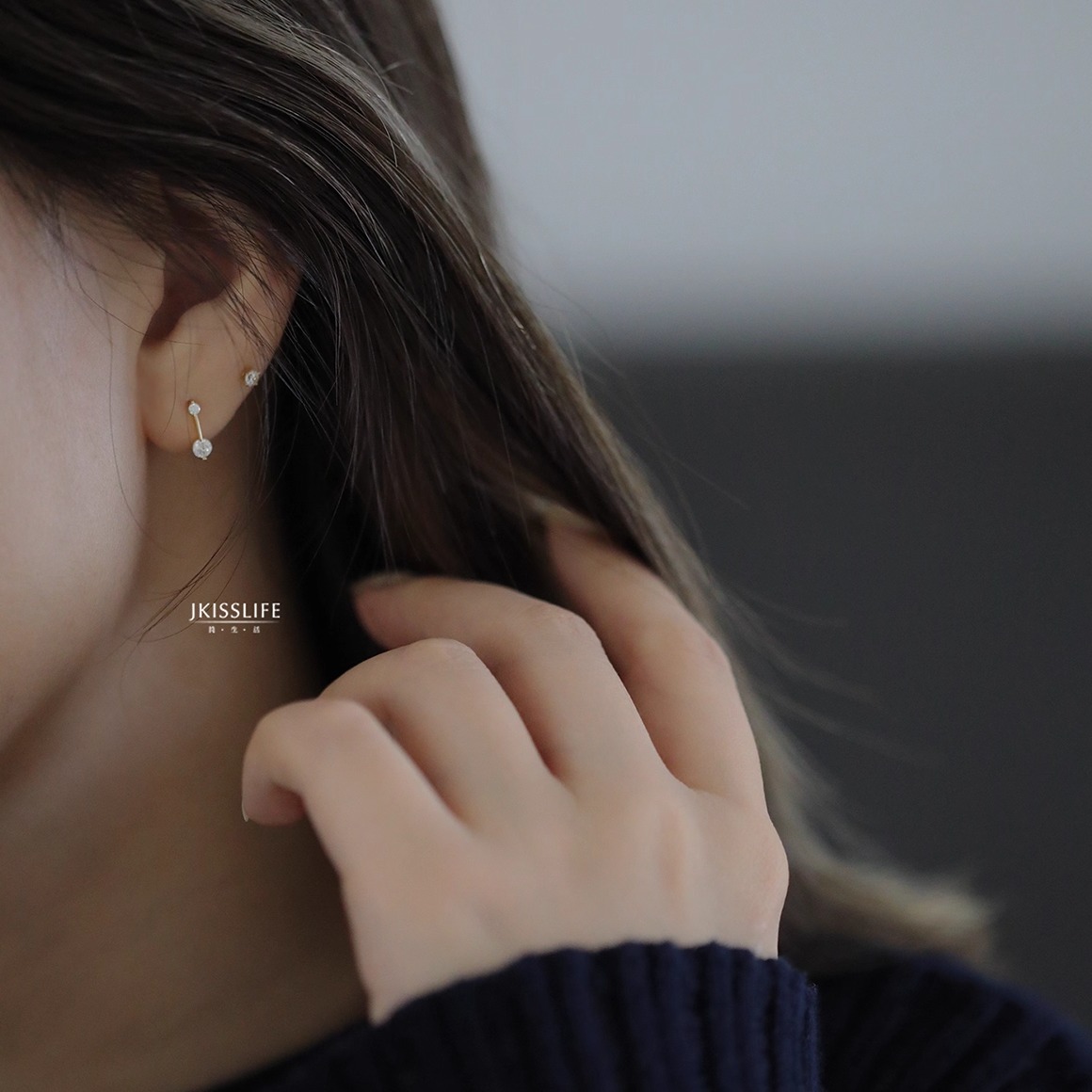 耳环精致百搭日常通勤K金不过敏