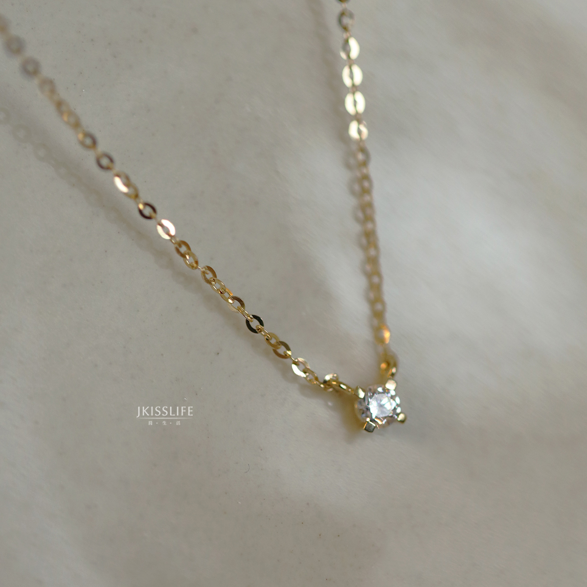 一颗星星14K精致简约锁骨链项链