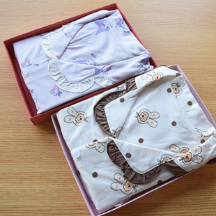 小松鼠洛洛春秋夏款礼盒装男女童莫卡棉家居服两件套睡衣套装卡通