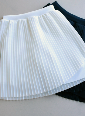夏装~女中大童学院风百褶裙弹力裙带安全裤网球裙半身裙1036