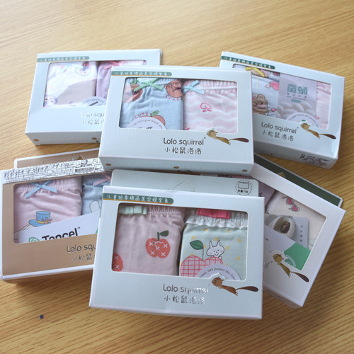 4条 2盒~礼盒装~福利款~中大童三角平角内裤卡通满印多色男女童~