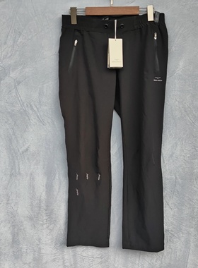 番米粒2件包邮s码女士低腰速干高弹力锦纶休闲长裤黑色