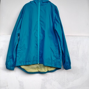 番米粒2件包邮出口样衣男士连帽双层薄夹克外套蓝色无标