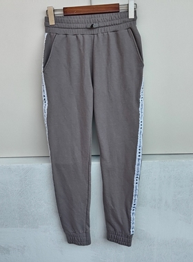 番米粒2件包邮152码儿童毛圈棉卫裤出口余单灰色