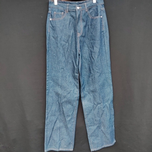 番米粒2件包邮出口样衣高腰阔腿牛仔长裤瑕疵特价不退换2尺5腰