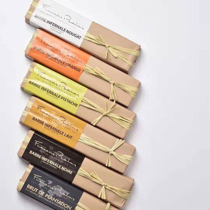 法国进口 Pralus普阿鲁斯极度榛子扁桃仁开心果牛奶黑巧克力160g