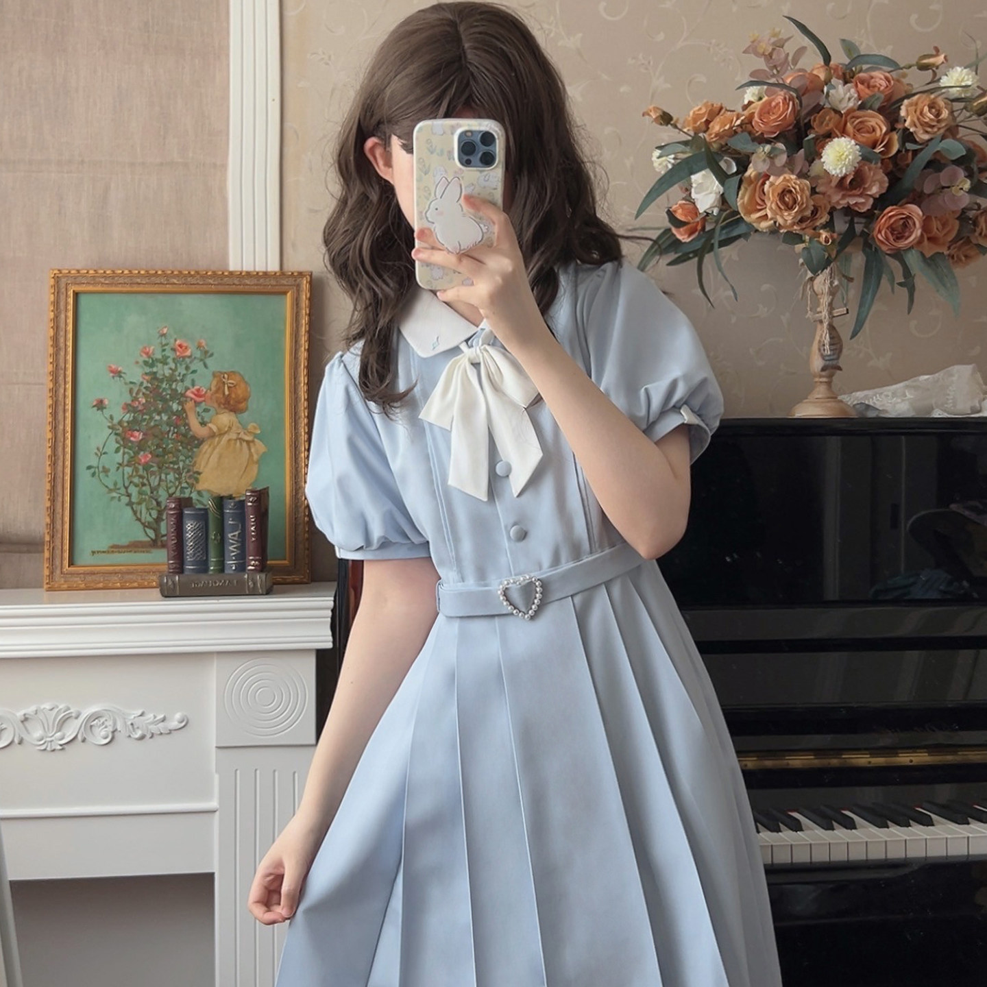 樱花家族原创jk制服【池川行】甜美优雅连衣裙盛夏服短袖套装女