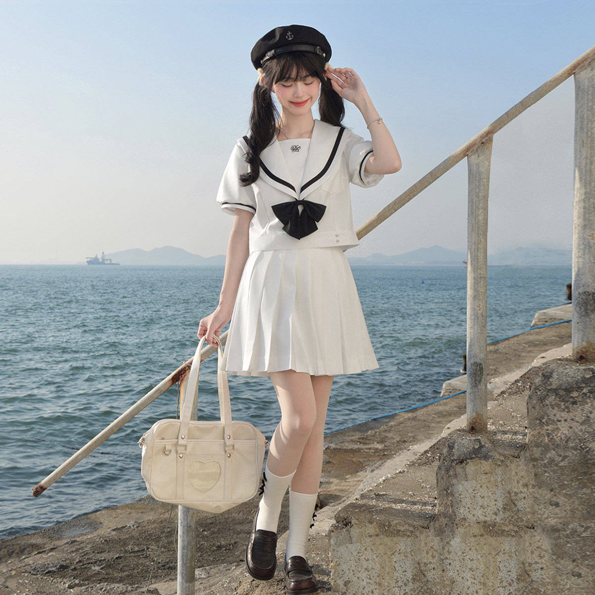 樱花家族jk制服【颂鸢女子】粗一本优雅大小姐短袖水手服夏服套装